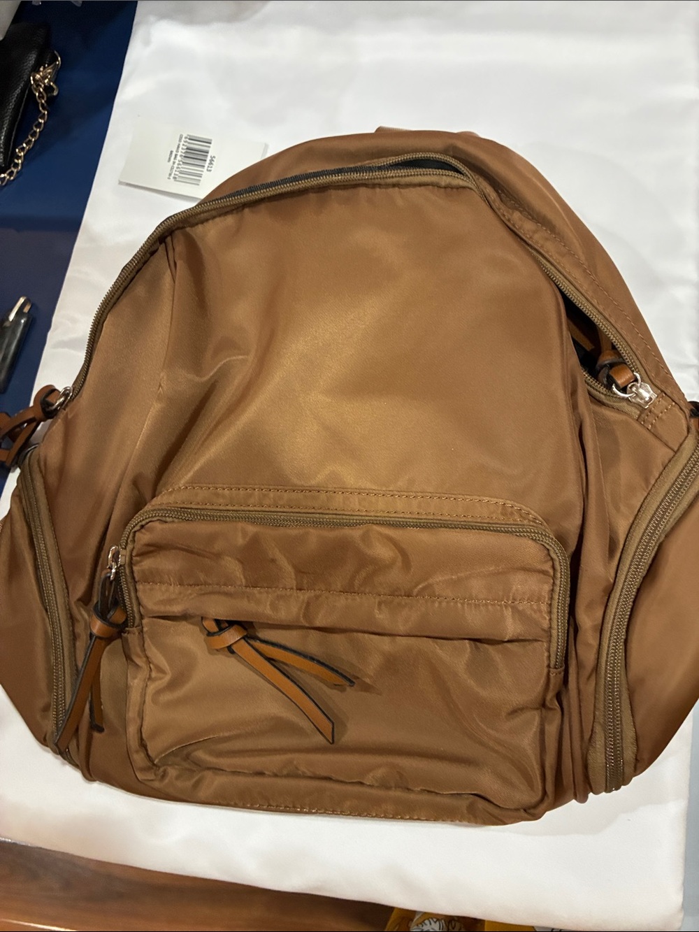 Women’s Tan Backpack - Everyday Nylon Carry Bag